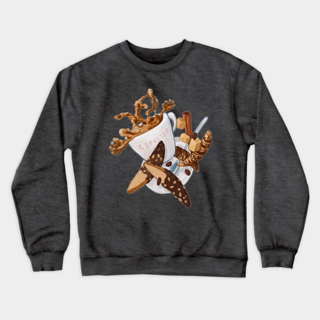 Xpresso Espresso Coffee Crewneck Sweatshirt by KikoeART